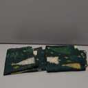 Horaldaily Christmas Sheer Valance Curtains for Living Room and Bedroom, Xmas Tree Star Foil Print Green Curtains, Holiday Window Drapes Decorations, 52" W x 14" L, Set of 2 Curtain Panels