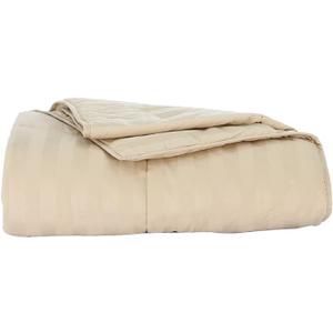 Cottonpure 100% Sustainable Cotton Filled Blanket, Full/Queen, Wheat (King)