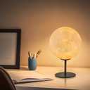 Moon Lamp Bedside Table Lamp for Bedroom, Dimmable Moon LED Night Light with 30 Modes, Desk Lamp Nightstand Lamp for Living Room, Office, Dorm, Kids Room, Birthday Gifts for Kids, Boys, Girls, Teens
