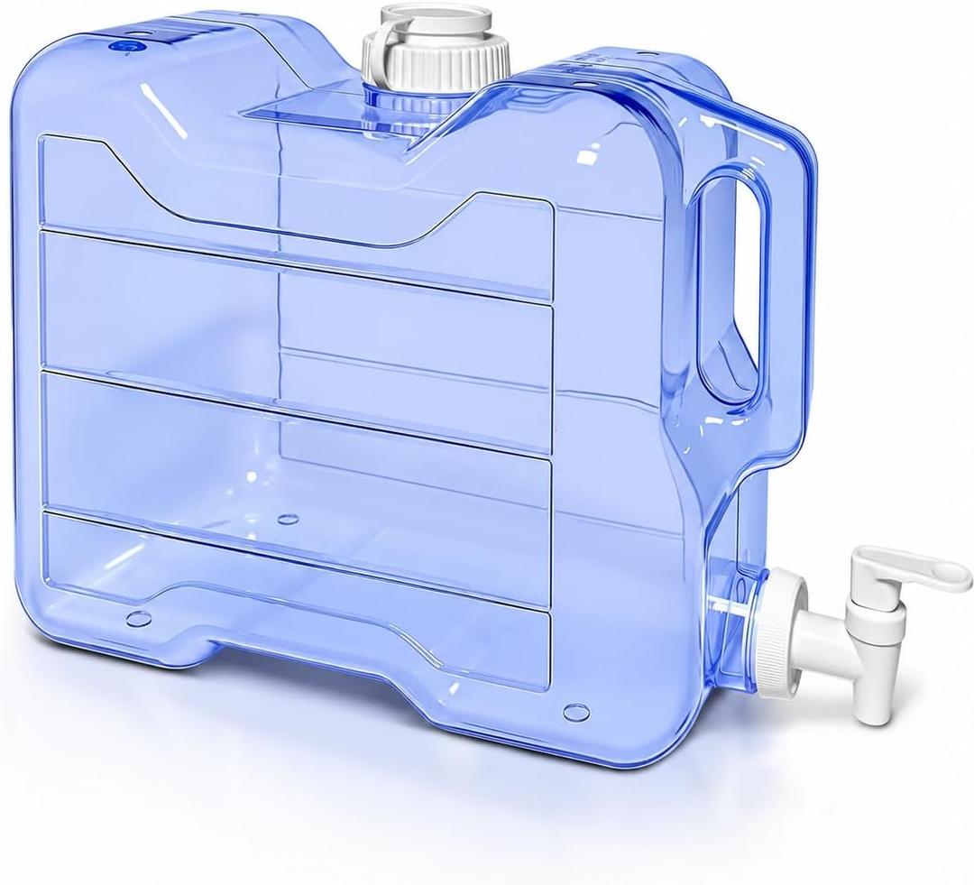 Fridge Water Dispensers Bottle with Leak-proof Spigot and Convenient Handle Reusable Plastic Juice Beverage Dispenser Water Jug for Party Refrigerator Drink Juice Iced Tea Storage (1, 2 Gallon)