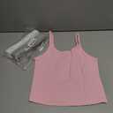 3 Pieces V Neck Tank Tops for Women Spaghetti Strap Crop Top Cotton Basic Fitted Summer Cami Shirts Size L