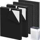 4 Pack K2 Replacement Filter Compatible with LUNINO K2, Double-Sided Filters for Home Large Room up to 3000sq.ft, H13 True HEPA and Activated Carbon Filter