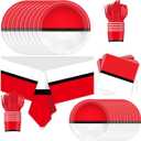 81 Pcs Cartoon Ball Party Tableware Set Cartoon Ball Birthday Party Supplies,Paper Plates,Napkins,Cup,knives,Spoons and Forks