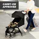 Baby Jogger City Tour 2 Travel Stroller, Lightweight Foldable Ultra-Compact Stroller, Includes Belly Bar, Leatherette Handlebar, Premium Fabric