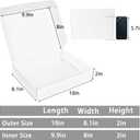 White Shipping Boxes Medium 10x8x2 Inches, 40 Pack Corrugated Cardboard Mailer Boxes for Packaging Small Business Mailing Gift