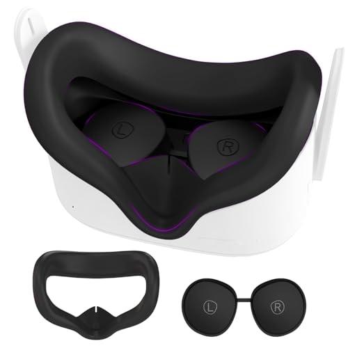 Silicone Face Pad for Meta Quest 2 Standard Facial Interface with Lens Cover Protectors Washable Vr Covers for Oculus Quest 2 Accessories Silicone Cover Only