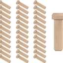 Wood Axle Pegs, 1-3/8-inch Fits 3/8-inch Hole Pack of 100 Mini Wooden Pegs for Train Car Wheel Craft Woodworking Pegboard