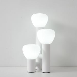 Decorative Mushroom Lamps, Ceramic Lamp for Desk, Unique Set of Lamps for Bedrooms and Side Tables, Desk Lamps for Night Stands, Portable Table Lamps for Living Room (White)