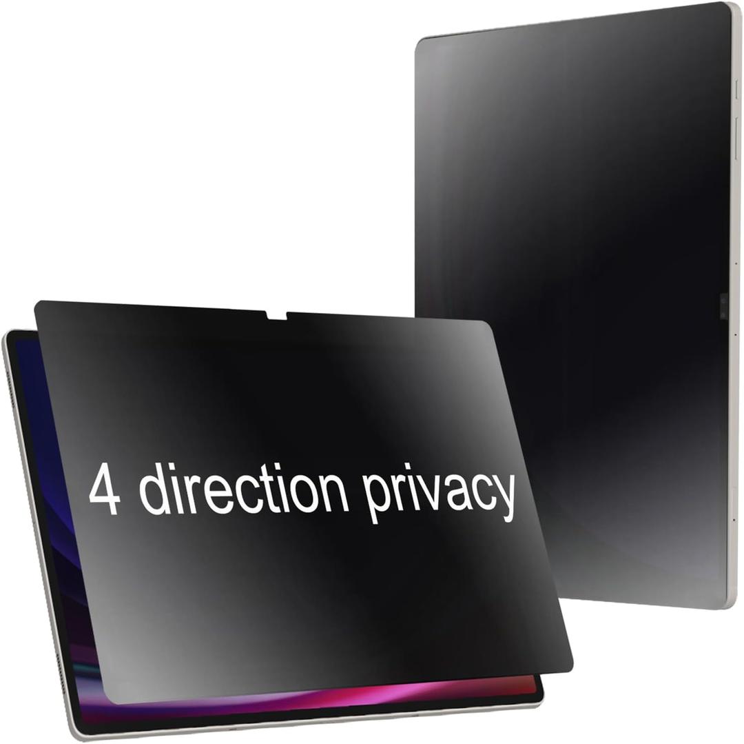 360 Degree Matte Privacy Screen Protector For Samsung Galaxy Tab S11 2025 / Tab S10 Lite / Tab S9 2023/Tab S8 2022/Tab S7 2020/Tab A9 Plus 2023 11 inch/Tab S9 FE 2023 10.9 inch Anti-Glare Anti-Spy 4 Sides Soft Film
