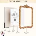 97 Decor 8x10 Vintage Picture Frame, Vintage Gold Frames 8x10 For Tabletop And Wall Hanging, Decorative Antique 8 x 10 Frame Gold Wall Decor For Home, Bedroom