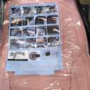Pink Leather Car Seat Covers Front Seats, Luxury Automotive Seat Covers with Lumbar Support, Waterproof Pink Car Accessories Seat Protector Universal Fit for Most Cars Trucks Pick-ups SUVs