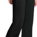 SEVEGO Tall Women's 32/34/36 Inseam Wide Leg Yoga Pants High Waist Stretch Dress Casual Long Sweatpants with Pockets (Black, L)