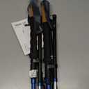 TREKOLOGY Trek-Z Cork Grip Trekking Poles – Lightweight Folding Hiking Poles, Adjustable Height, Compact Travel Design, Aircraft-Grade Aluminum Walking Sticks for Men & Women, Black With Blue