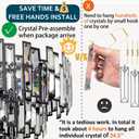 Modern Crystal Chandelier Lighting for Dining Rooms Bedroom Foyer Entryway Ceiling Hanging Pendant Light Fixture Lamp 24.5''