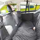 Vailge Dog Car Seat Cover for Back Seat, 100% Waterproof Back Seat Pet Cover for Dogs with Mesh Window, Scratch Prevent Anti-slip Dog Hammock for Car