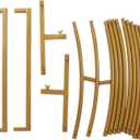 Gold Round Backdrop Stand, Round Backdrop Stand, Stable Enlarged Base Iron Circle Arch Frame for Wedding Party Lawn Decoration,Circle Arch Kit for Birthday, Wedding, Graduation, Photo Background Party