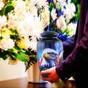 Cremation Urn for Human Ashes Adult Large Eagle Funeral Urn for Ashes, Memorial Urn for Men & Women, 200 Cubic Inch Decorative Burial Urn with Velvet Bag (Non-Customize, Adult)