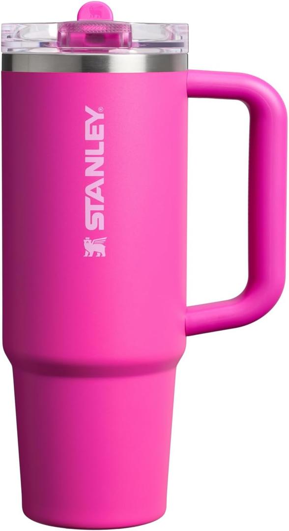 STANLEY Quencher ProTour Flip Straw Tumbler with Leakproof Lid 30 oz | Built-in Straw and Handle | Cup Holder Compatible for Travel | insulated Stainless Steel Cup | BPA-Free | Violet Blossom