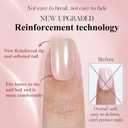 Press On Nails - Short Square Acrylic Nails, 160pcs, Fake Nail Tips for DIY Nail Art, Soft Gel, Glazed Donut, 16 Sizes