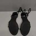 Coutgo Womens Strappy High Heels Open Almond Toe Dress Shoes Ankle Strap Summer Heeled Sandals (6.5, Black)