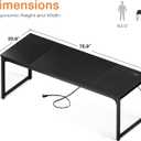 Coleshome 71 Inch Computer Desk with USB Ports, Large Office Desk, Long Study Student Writing Desk, Black