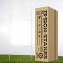 Pack of 50 Quantity Heavy Duty Metal H-Stakes H Frame Wire Stakes - Yard Sign Stake - Use with 4mm or 5mm Corrugated Signs (30" Tall)