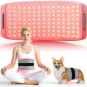 Red Light Therapy for Dogs and Humans, Portable 360 LED Chips Red Light Therapy Belt with Strap, Infrared Light Therapy Devices for Muscle & Joint Pain Relief (16.9'' X 8'' Gray)