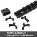 ALOANES 3PC ABS Socket Organizer, Socket Rails Fit 1/2 inch Drive, Heavy Duty Socket Holders Hold up to 36 Sockets, Black Rails with Black Clips