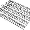 Rayson WR2119BK Wire Binding Spines, 2:1 Pitch Double Loop Binding Wires 3/4 Inch, 21-Loop Wire Ring Pack of 50 with Black