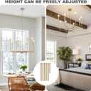 Yiisem Modern Farmhouse Gold Chandelier, 8-Light Rustic Candle Chandelier, Industrial Hanging Chandeliers for Dining Room, Kitchen, Foyer, Entryway, Living Room