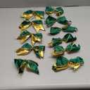 Meseey 12 Pcs 6 Inch Christmas Bow Green Velvet with Golden Edge Waterproof Wreath Bows for Xmas Garland DIY Craft Gift Wrapping Party Holiday Basket Ornaments (Green Velvet)