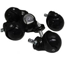 RidRed Office Chair Wheels Replacement Heavy Duty 2 Inch Roller Blade Wheels for Carpet Hardwood Floors, Support 2000 LB, Rubber Rollerblade Desk Chair Casters, Standard Stem Universal Fit, Set of 5