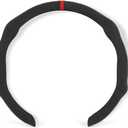 MEWANT Dark Gray 9002 Universal Anti-Skid Car Steering Wheel Cover, 108mm, Thermoplastic Elastomer (TPE)