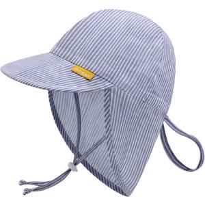 UPF50+ Baby Toddler Sun Hat with Neck Flap Summer Beach Hat 0-5T
