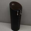 Black Umbrella Holer for Entryway with Drip Tray and 2 Steel Hooks Leahter Tall 22.44 Inches Umbrella Stand Rack Indoor Can Store 10 Golf Umbrellas or Crutches Toy Swords etc
