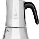 Bialetti Moon Exclusive Induction Stainless Steel Moka Pot, Stovetop Espresso Maker, Italian Coffee Maker, 6 Espresso Shots, (7.9oz - 235 ml), Compatible with All Stovetops, Silver