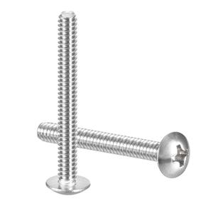 uxcell #6-32 x 1-1/4" Truss Head Phillips Machine Screws, Full Thread, Phillips Drive, 304 Stainless Steel 18-8, Quantity 50