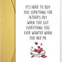 12 x Qiliji Funny Father's Day Card Gifts for Him, Hilarious Fathers Day Card for Husband, Father's Day Cards from Kids, You Got Everything You Ever Wanted When You Had Me