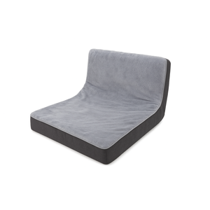 Velvet Folding Floor Gaming Chair Cover, Floor Chair Slipcover Adjustable Soft Floor Lazy Chair Cover Meditation Lounge Chair Protector Cover (Grey)