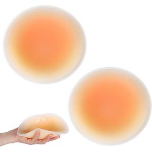 1 Pair Silicone Butt Pads for Women Reusable Adhesive Fake Buttocks Pad Skin Color Padded Hip Pad for Flat Buttocks