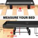 Bedside Shelf, Metal Shelf for Dorm Room Clip On Floating (Black), 1 Tier