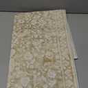 SILOLOOM Vintage Entryway Rug Indoor, Beige Washable 2x3, Neutral Small Area Non-Slip Throw Accent Floral Kitchen Rug Print Faux Wool Super Soft Front Door Floor Carpet for Foyer Bedroom