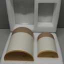 vancasso Sabine Ceramic Canister Set with Airtight Wood Lids - 3-Piece Kitchen Storage for Flour, Sugar, Coffee, Tea & Spices - Modern Countertop Decor, 18/36/74 OZ