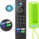 Voice Remote Control Replacement for L5B83G/L5B83H TV, for Smart TV/4K Max, Lite, 3rd/2nd Amazon Cube (1st & 3nd Gen), AMZ TV(3rd Gen, Pendant), with Green Protective Silicone Cover