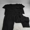 Lucuna Women's 2025 Fall Sweater Set 2 Piece Outfits Cable Knit Chunky Crew Neck Pullover Top Pants Loungewear S