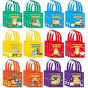 Cosblank 36 Pcs Christmas Happy Birthday Jesus Bags Bulk Christmas Non Woven Religious Nativity Tote Bags Christian Gift with Handle for Xmas Wrapping Sunday School Church Party Favor Supplies