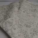 7ft Round 7' Round Rug Washable Area Rugs Vintage Rug Indoor Floor Cover Floral Print Circle Rugs Cream&Light Tan