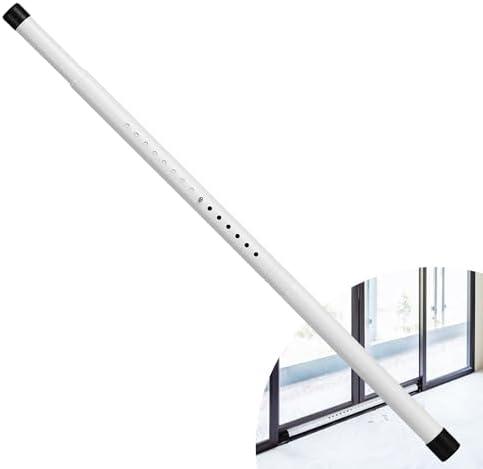 WIDYANA 1.25 inch Diameter Sliding Door Security Bar, 17.1-40 Inch Adjustable Sliding Glass Patio Door Security Bar, White Sliding Door Lock Bar with Rubber Tips, Window Security Bar for Home
