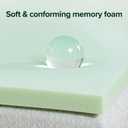 ZINUS 2 Inch Green Tea Memory Foam Mattress Topper, Pressure-Relieving Layer, Ideal for Back Pain Relief, Compact WONDERBOX Packaging, CertiPUR-US Certified, Queen