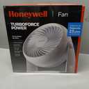 Honeywell TurboForce Air Circulator, Small Tabletop Fan, Quiet Personal Fan for Home or Office, 3 Speeds, 90 Degree Pivoting Head, White, HT-904